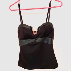 Body Central Tops - Sexy Black Spagetti Strap V-Accent Top Body Central Tops - Sexy Black Spagetti Strap V-Accent Top